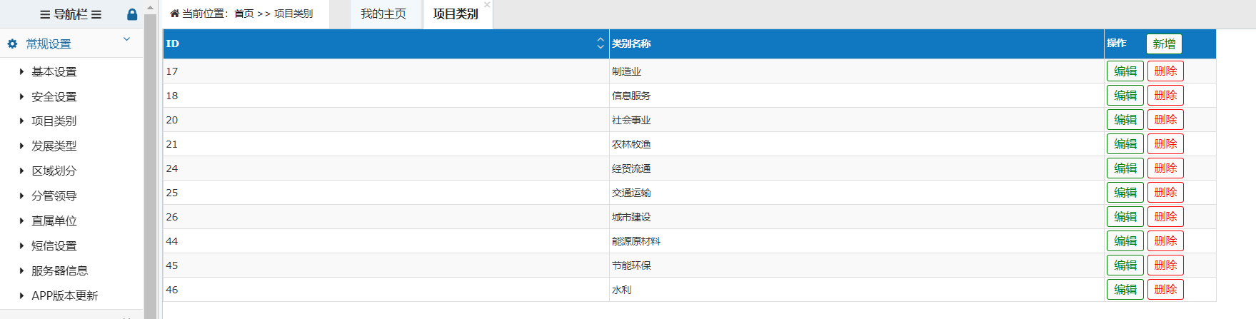 基礎信息管理系統(tǒng)功能列表